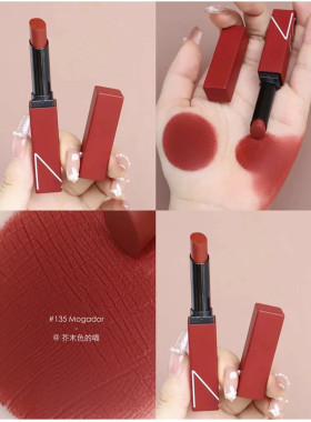 nars新红细管唇膏口红不沾杯显白