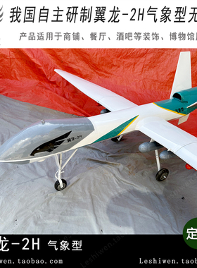 翼龙-2H气象型应急救灾型民用型翼龙2无人机模型摆件博物馆展品