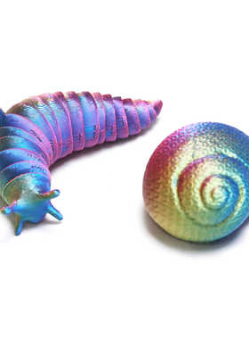 3D打印玩具模型蜗牛关节可动网红成品雕塑摆件手办动物装饰工艺品