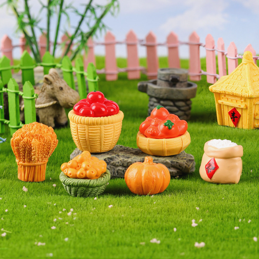 苔藓微景观创意摆件 田园秋日丰收季菜园DIY装饰品配件桌面小摆件,淘宝优惠券,粉丝福利购,淘宝优惠卷