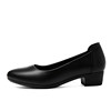 Work shoes black soft sole comfortable work interview shoes for women