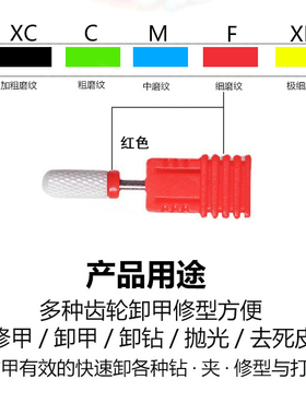 陶瓷美甲打磨头指甲卸甲机去死皮磨头打磨机配件前置玉米机头钻头