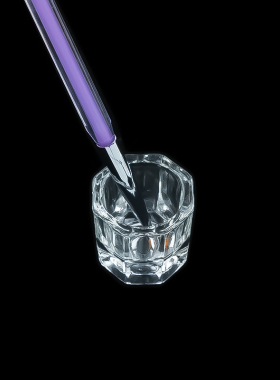 美甲用品 水晶甲工具玻璃杯小八角杯水晶杯 水晶粉调和用美甲笔架