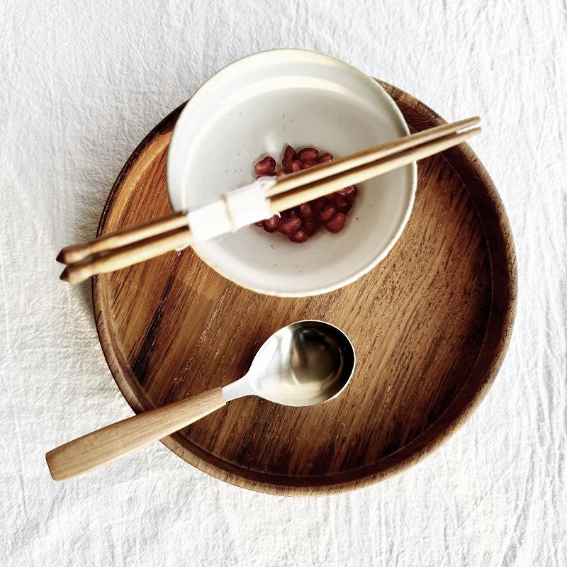 匠心手作木柄品质西餐勺喝汤勺子304不锈钢西餐具调羹柚木柄汤勺 - 图2