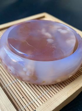 55圈天然冰透粉红色樱花玛瑙樱花