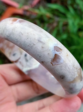 60圈马达加斯加天然樱花玛瑙手镯网红女款百搭飘花转好运手环礼物