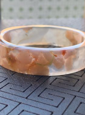 时尚风樱花彩色圈口女生玛瑙手镯