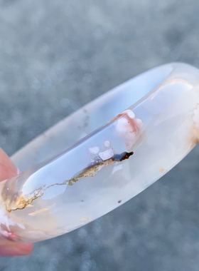 62圈冰透网红百搭风海洋玛瑙手镯