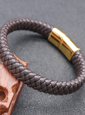 编织皮绳免费刻字民族风男女手链
