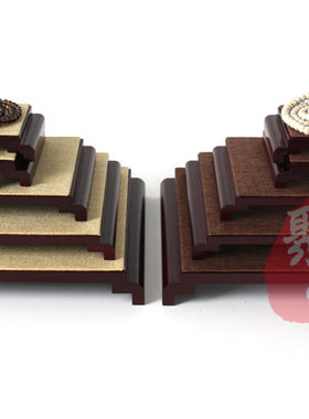复古双色麻布展台珠珠宝首饰
