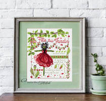 MLF Lafi Lady Series 142 Red Dress Girl Cross Embroidered Electronic Drawings Redrawing Source File XSDs