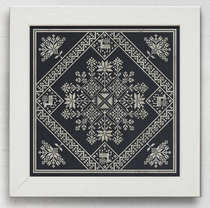 13039 monochromatic beautiful patterned cross embroidered electronic drawings redrawing saga source files XSDs