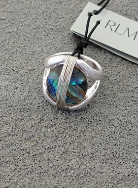 拉睦RLM SOHO手工绕丝幻彩鲍贝设计师腔调森女文艺术气质潮戒指环