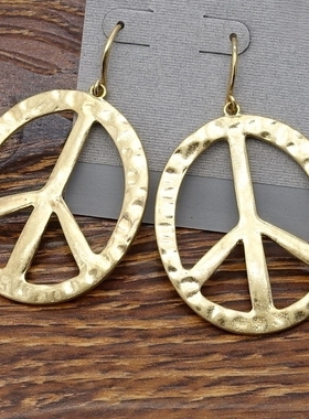 西洋欧美风设计师腔调森女文艺范大爱反战潮人个性耳环项圈套装