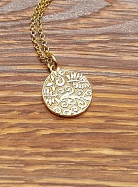 做旧金色双面做工神秘异域印第安部落民族风森女文艺VINTAGE项链