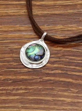 幻彩鲍贝母贝别致个性小清新森女文艺术气质简洁百搭项链