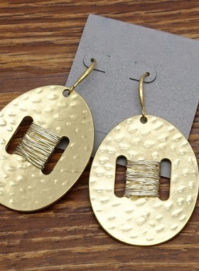 西洋欧美风设计师腔调森女文艺范手工做绕丝潮人个性耳环项圈套装