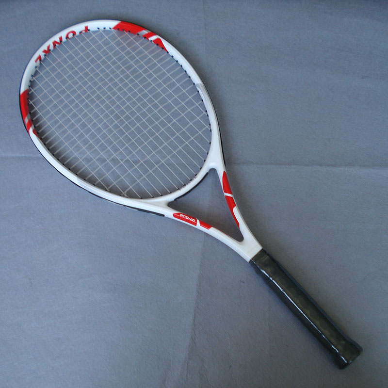 瑕疵全碳素大学选修成人网球拍 碳纤维一体带线男女网拍单拍