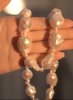 大女皇巴洛克不规则异形珠锁骨链