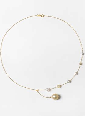 18K金南洋金珠akoya海水珍珠项链