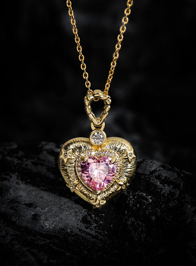 宫廷风心形坠项链耳环戒子三件套