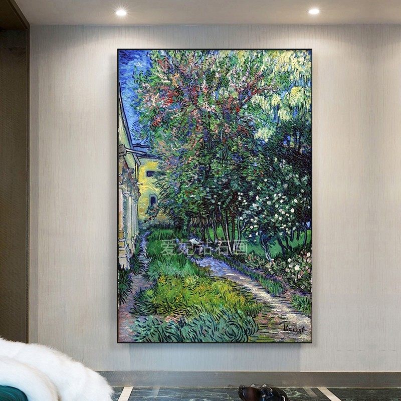 世界名画DIY方钻满钻钻石画钻石绣梵高 · 笔下的树粘贴钻十字绣,淘宝优惠券,粉丝福利购,淘宝优惠卷