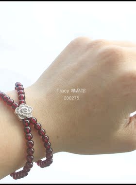 tracy手链ins石榴石原创设计女