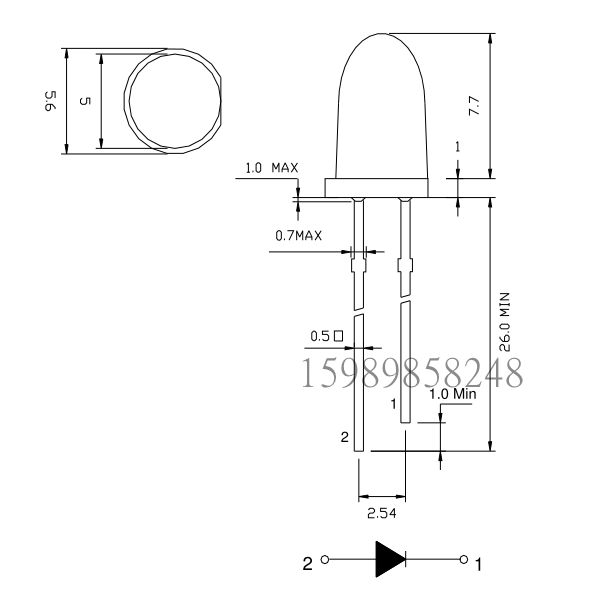 F5 900nmLED 红外发射管905nm 检验仪器 检测人体血气 血糖等。 - 图0