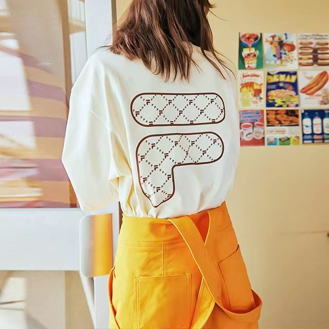 斐乐FILAFUSION潮牌运动t恤男女同款短袖纯棉透气宽松T11U326102F,淘宝优惠券,粉丝福利购,淘宝优惠卷