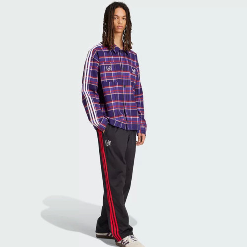 Adidas三叶草KORN金属乐队联名款运动休闲长袖衬衫外套JG1334 - 图1