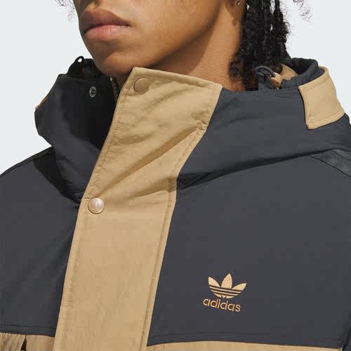 Adidas官方正品三叶草男2023冬季长款运动连帽棉服夹克外套IU4790 - 图2