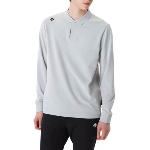 DESCENTE/迪桑特男女同款运动透气休闲舒适长袖POLO衫SP123UPL21 - 图1