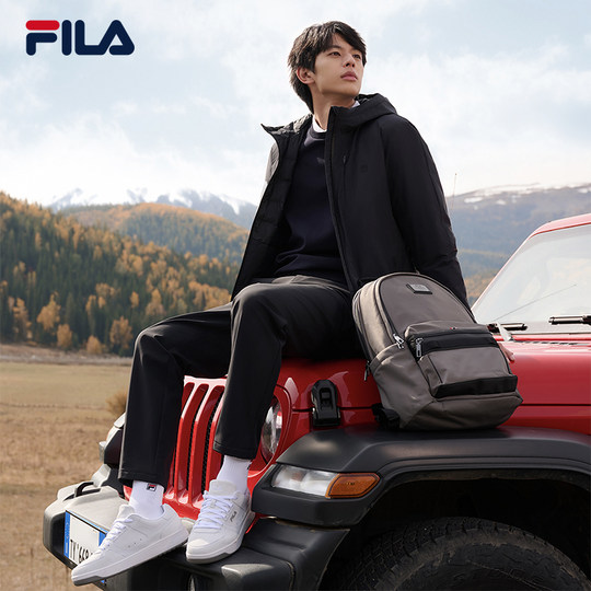 FILA 2024 new winter fashion casual basic hooded men's down jacket F11M443905F