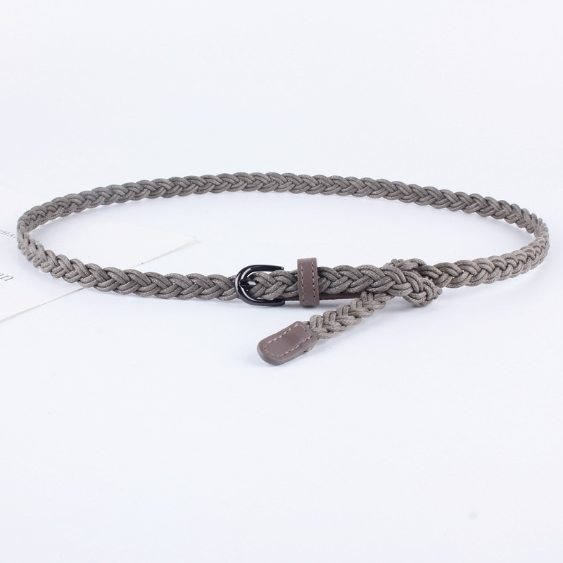 时尚细皮带女免打孔ins风百搭编织女士腰带装饰裙子裤子腰链腰绳