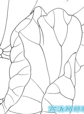 可直接上色工笔画白描底稿四条屏