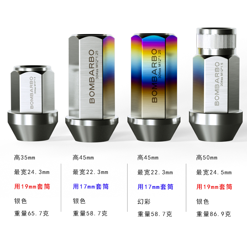 超轻铝合金改装轮胎锻造螺丝帽轮毂螺母 特斯拉model 马自达 思域 - 图0