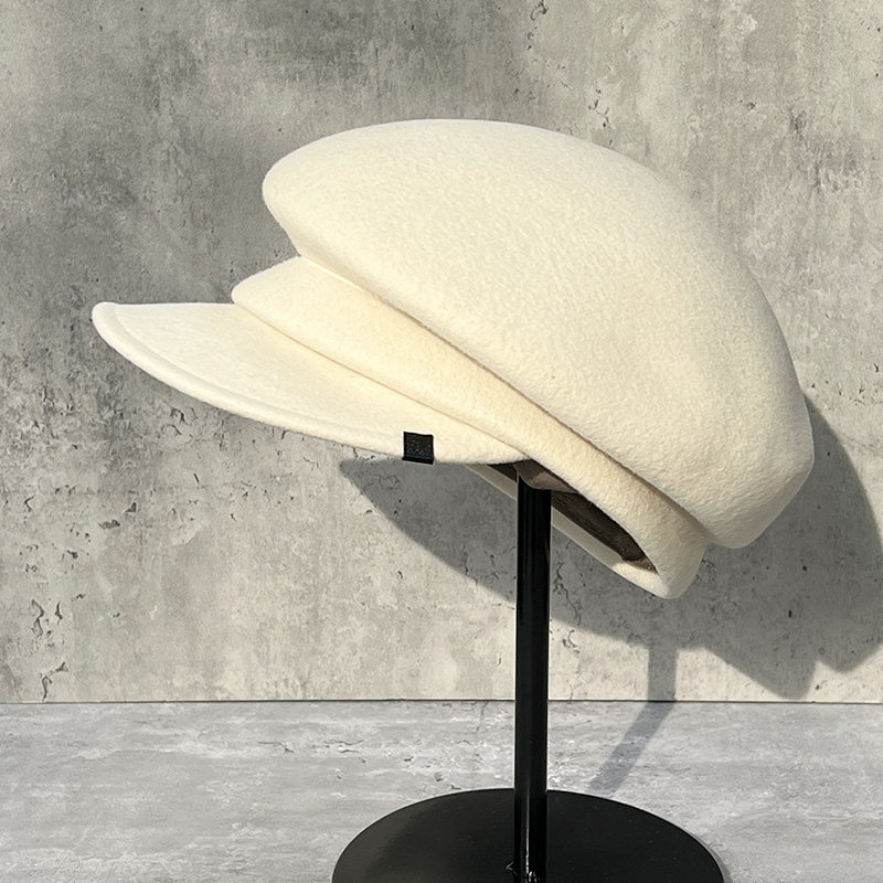 23新款不对称褶皱侧压羊毛呢马术帽女秋冬季英伦复古显脸小鸭舌帽,淘宝优惠券,粉丝福利购,淘宝优惠卷