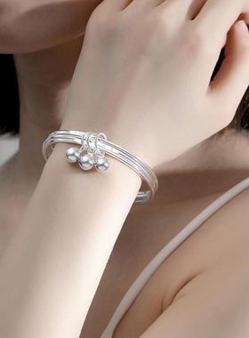 三生三世银手镯女9999纯银年轻款