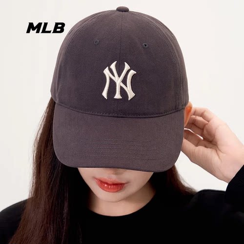 25秋冬新款MLB张凌赫同款时尚遮阳刺绣LOGO软顶棒球帽3ACPB135N - 图0
