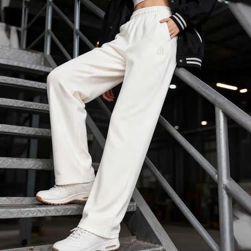 MLB卫裤男女25秋冬新款NY小标刺绣直筒宽松休闲运动长裤3APTB0454 - 图0