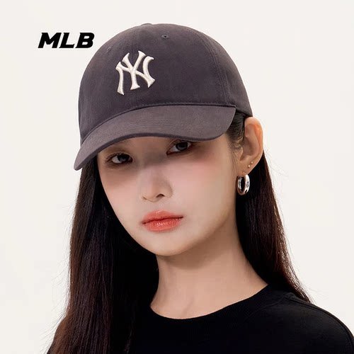 25秋冬新款MLB张凌赫同款时尚遮阳刺绣LOGO软顶棒球帽3ACPB135N - 图1