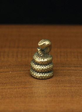 复古黄铜生肖蛇形线香香插小摆件