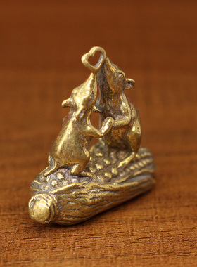迷你铜工艺品十二生肖鼠黄铜老鼠