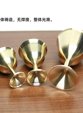 纯铜黄铜高脚酒杯铜杯子供奉水杯