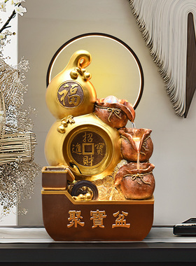 假山流水生财摆件循环水景