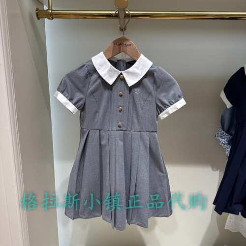 Elandkids衣恋童装专柜正品26夏女童学院风翻领连衣裙EKOWG2323Y - 图3