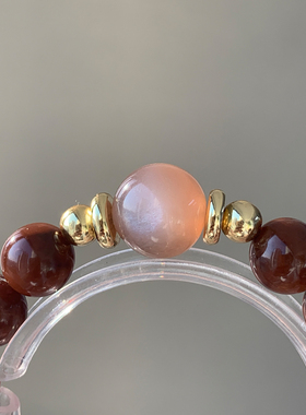 本命年红色手链天然红兔毛手串