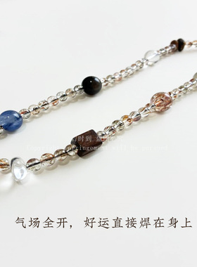 绿幽灵水晶手串双圈手链女
