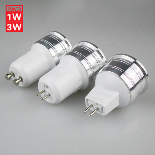 LED射灯灯杯 MR11/12V节能灯泡 GU5.3/GU10/220V插脚光源1W/3W - 图1