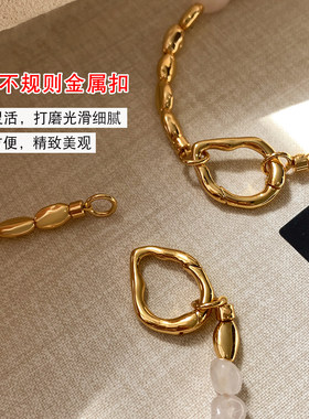 粉晶石金属豆豆手链女款春夏轻奢小众精致时尚串珠石手串